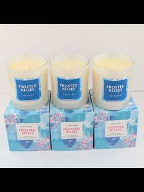 Sephora Frosted Kisses Scented Candle 8oz. Single-Wick (Set of 3)